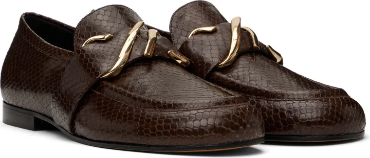 Proenza Schouler Brown Monogram Loafers - Image 4