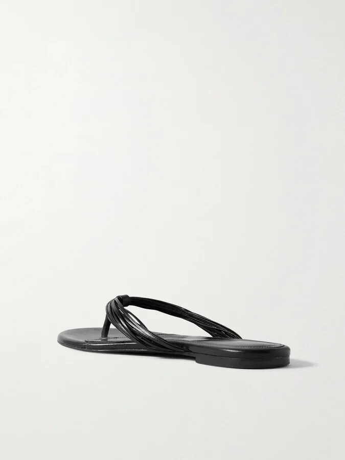 Proenza Schouler - Cable Leather Flip Flops - Black - Image 3