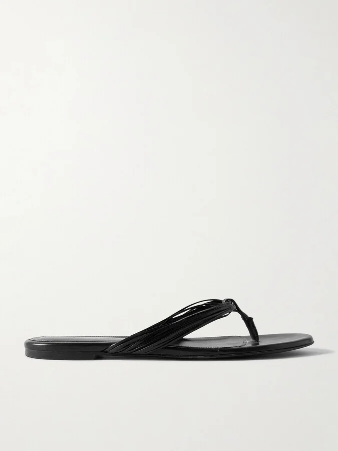 Proenza Schouler - Cable Leather Flip Flops - Black