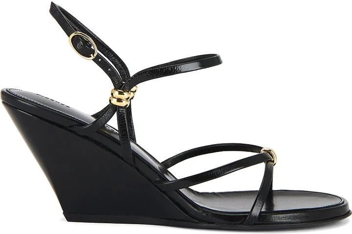 Proenza Schouler Coil Wedge Sandal in Black