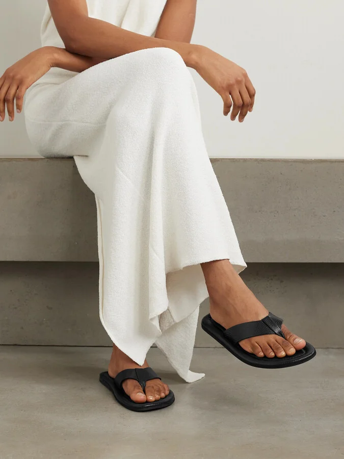 Proenza Schouler - Cooper Leather Flip Flops - Black - Image 2