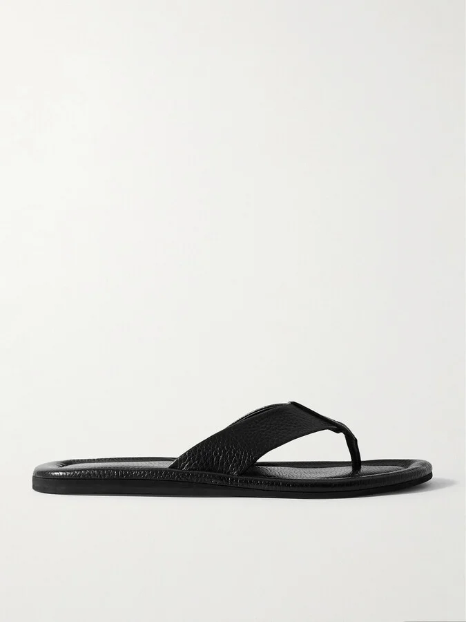 Proenza Schouler - Cooper Leather Flip Flops - Black - Image 5