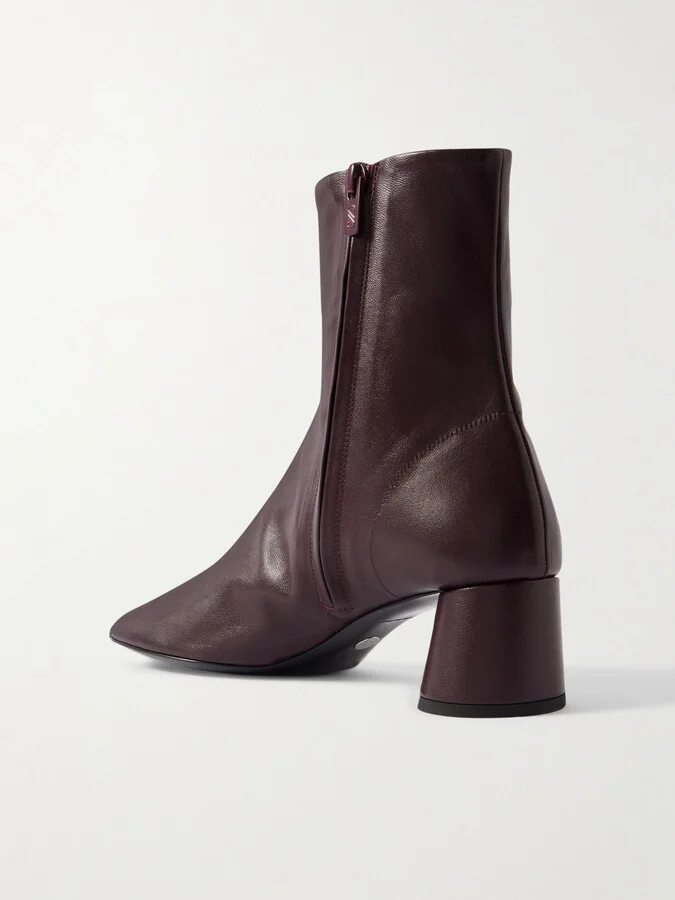 Proenza Schouler - Glove Leather Ankle Boots - Burgundy - Image 3