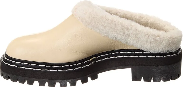 Proenza Schouler Leather & Shearling Mule - Image 2