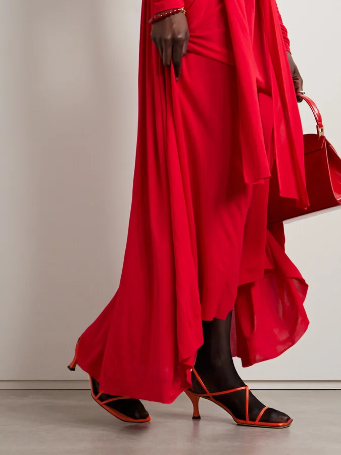 Proenza Schouler - Leather Slingback Sandals - Red - Image 2