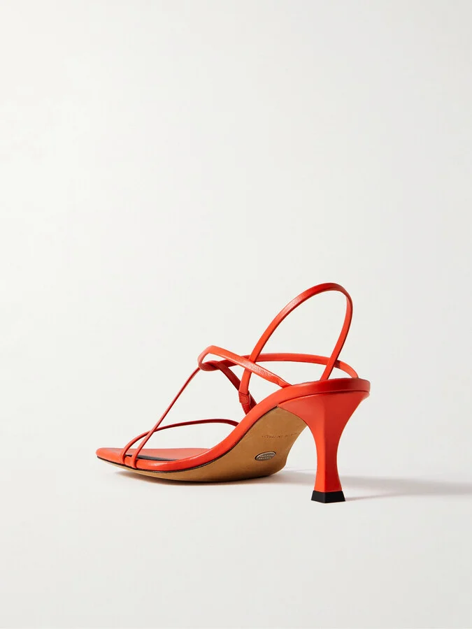 Proenza Schouler - Leather Slingback Sandals - Red - Image 3