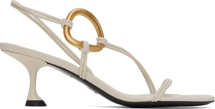 Proenza Schouler Off-White Hoop Slingback Heeled Sandals