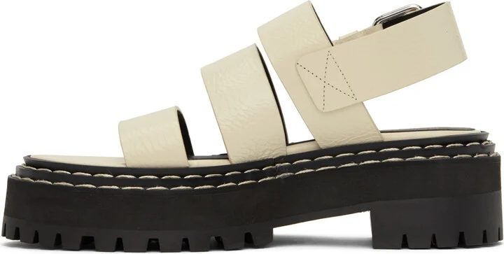 Proenza Schouler Off-White Lug Sandals - Image 3