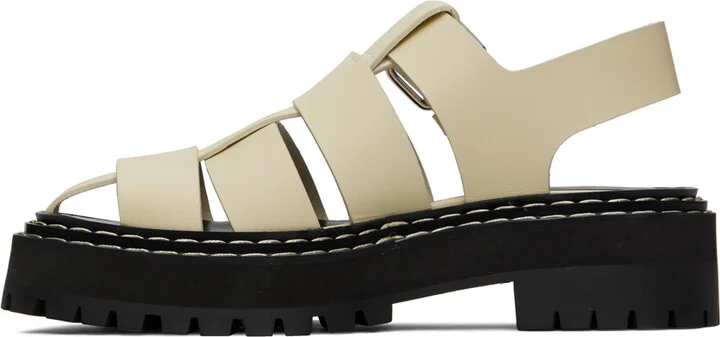 Proenza Schouler Off-White Lug Sandals - Image 3