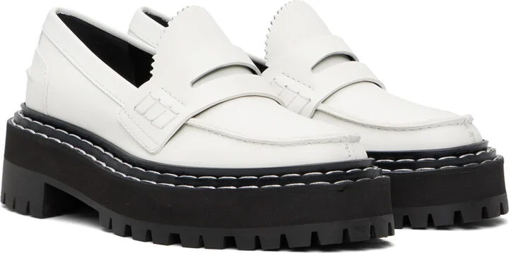 Proenza Schouler Off-White Lug Sole Platform Loafers - Image 4