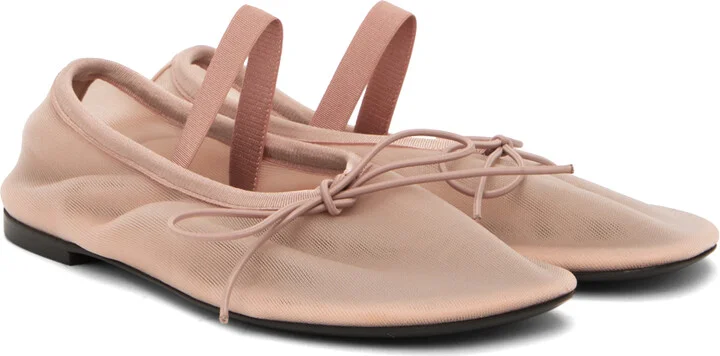 Proenza Schouler Pink Glove Mary Jane Mesh Ballerina Flats - Image 4