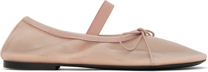 Proenza Schouler Pink Glove Mary Jane Mesh Ballerina Flats