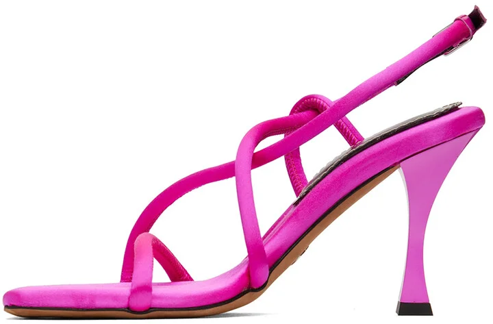 Proenza Schouler Pink Strappy Heeled Sandals - Image 3