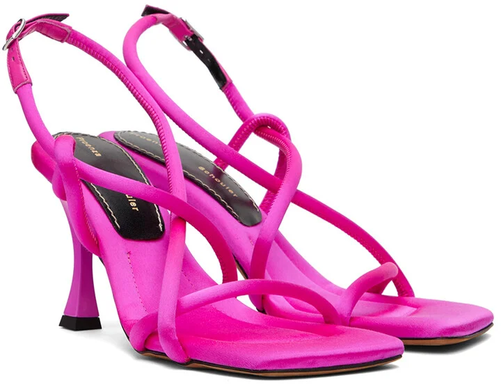 Proenza Schouler Pink Strappy Heeled Sandals - Image 4