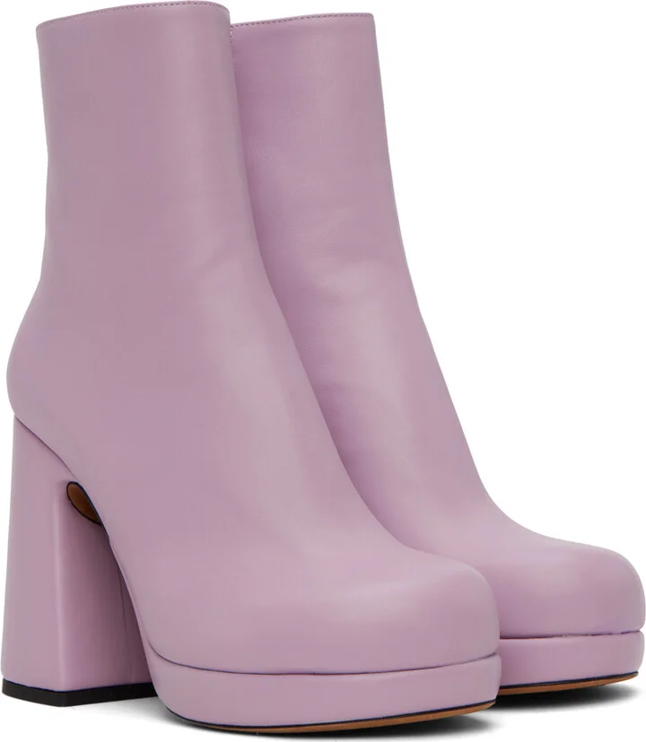 Proenza Schouler Purple Forma Platform Boots - Image 4