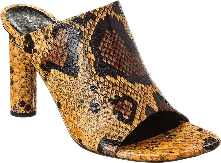 Proenza Schouler Python-Embossed Leather Sandal