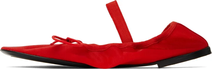 Proenza Schouler Red Glove Mary Jane Ballerina Flats - Image 3