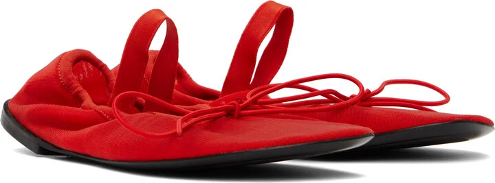 Proenza Schouler Red Glove Mary Jane Ballerina Flats - Image 4