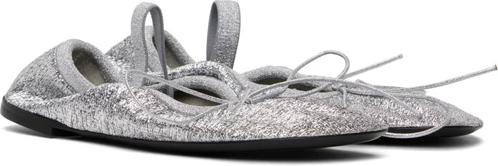 Proenza Schouler Silver Glove Mary Jane Ballerina Flats - Image 4