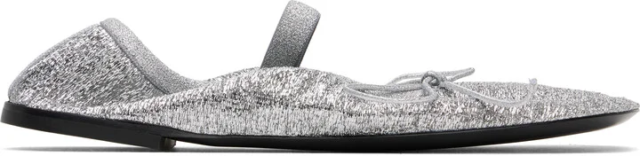 Proenza Schouler Silver Glove Mary Jane Ballerina Flats