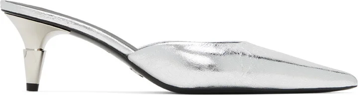 Proenza Schouler Silver Spike Mules