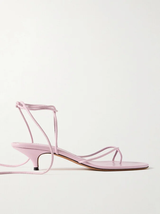 Proenza Schouler - Slash Tie Leather Sandals - Purple