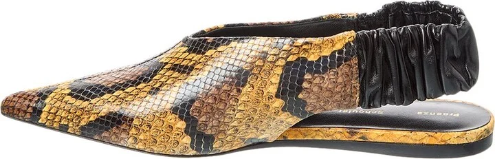 Proenza Schouler Snake-Embossed Leather Slingback Flat - Image 2