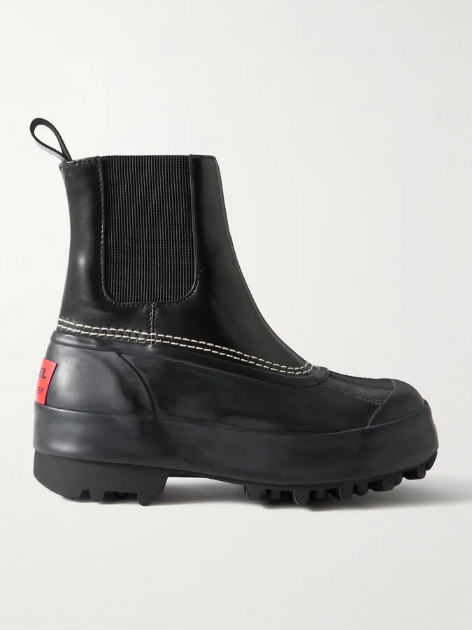 Proenza Schouler - + Sorel Caribou Leather And Rubber Platform Chelsea Boots - Black