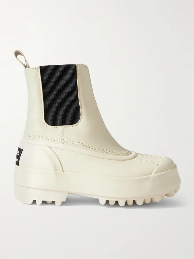 Proenza Schouler - + Sorel Caribou Leather And Rubber Platform Chelsea Boots - Ecru