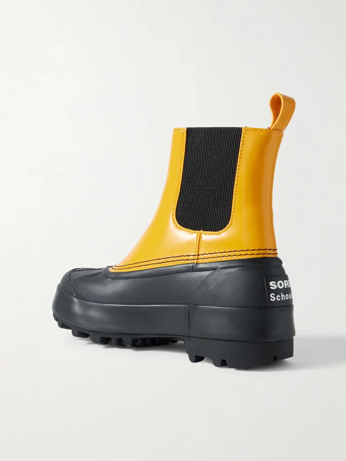 Proenza Schouler - + Sorel Caribou Leather And Rubber Platform Chelsea Boots - Yellow - Image 3
