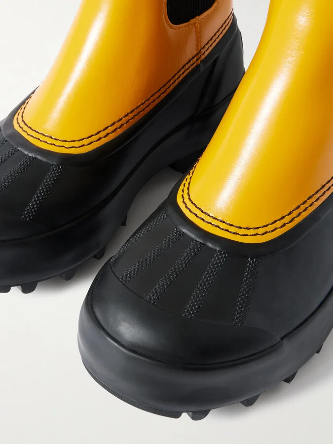 Proenza Schouler - + Sorel Caribou Leather And Rubber Platform Chelsea Boots - Yellow - Image 4
