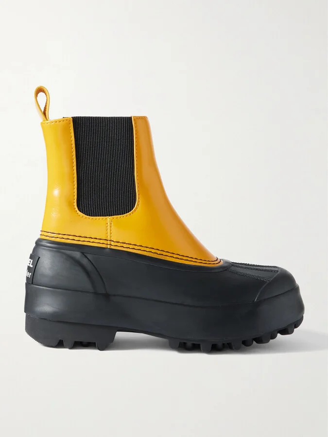 Proenza Schouler - + Sorel Caribou Leather And Rubber Platform Chelsea Boots - Yellow