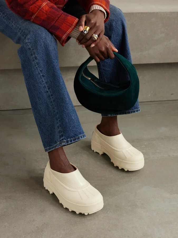 Proenza Schouler - + Sorel Caribou Rubber And Leather Platform Mules - Ecru - Image 2