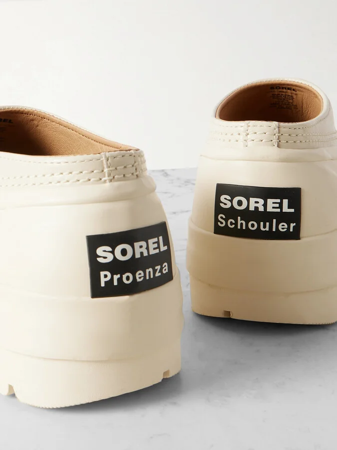 Proenza Schouler - + Sorel Caribou Rubber And Leather Platform Mules - Ecru - Image 4