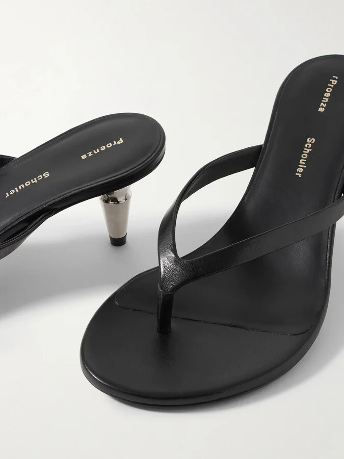 Proenza Schouler - Spike Leather Mules - Black - Image 4