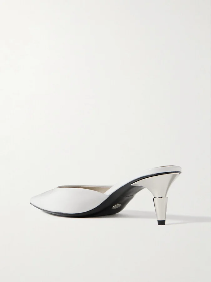 Proenza Schouler - Spike Leather Mules - White - Image 3