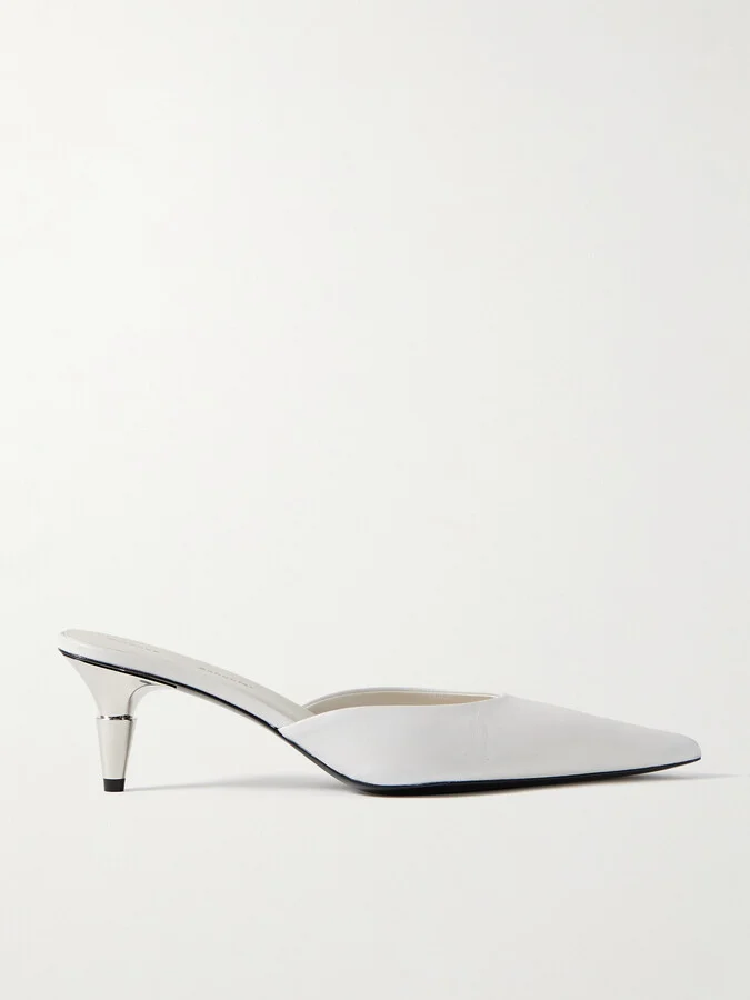 Proenza Schouler - Spike Leather Mules - White