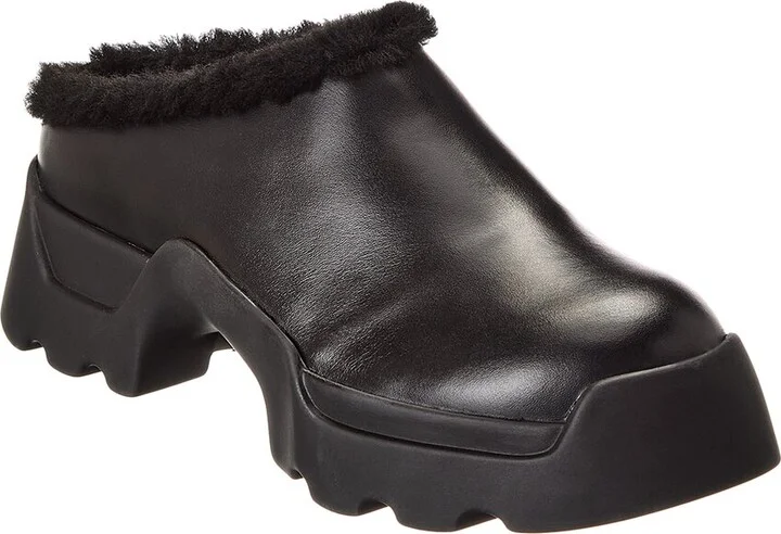 Proenza Schouler Stomp Leather & Shearling Mule