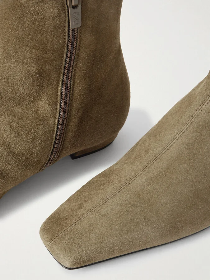 Proenza Schouler - Suede Ankle Boots - Green - Image 4