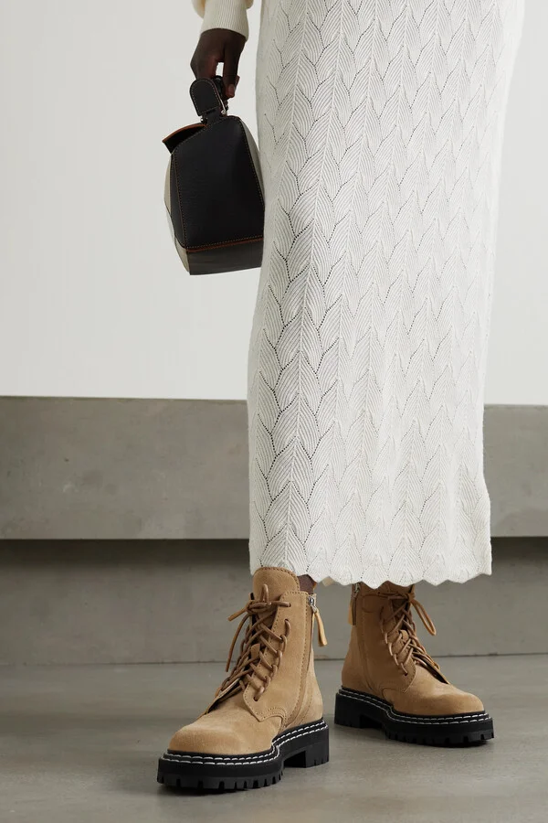 Proenza Schouler - Suede Ankle Boots - Neutrals - Image 2