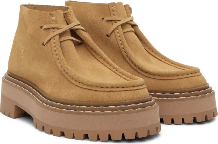 Proenza Schouler Tan Lug Sole Platform Boots - Image 4