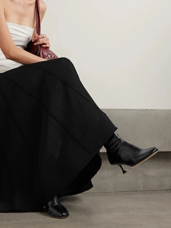 Proenza Schouler - Tee Crinkled-leather Ankle Boots - Black - Image 2