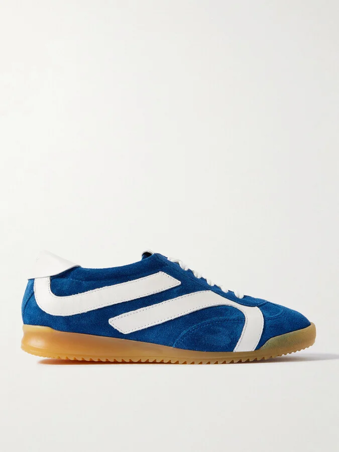 Proenza Schouler - Track Leather-trimmed Suede Sneakers - Blue