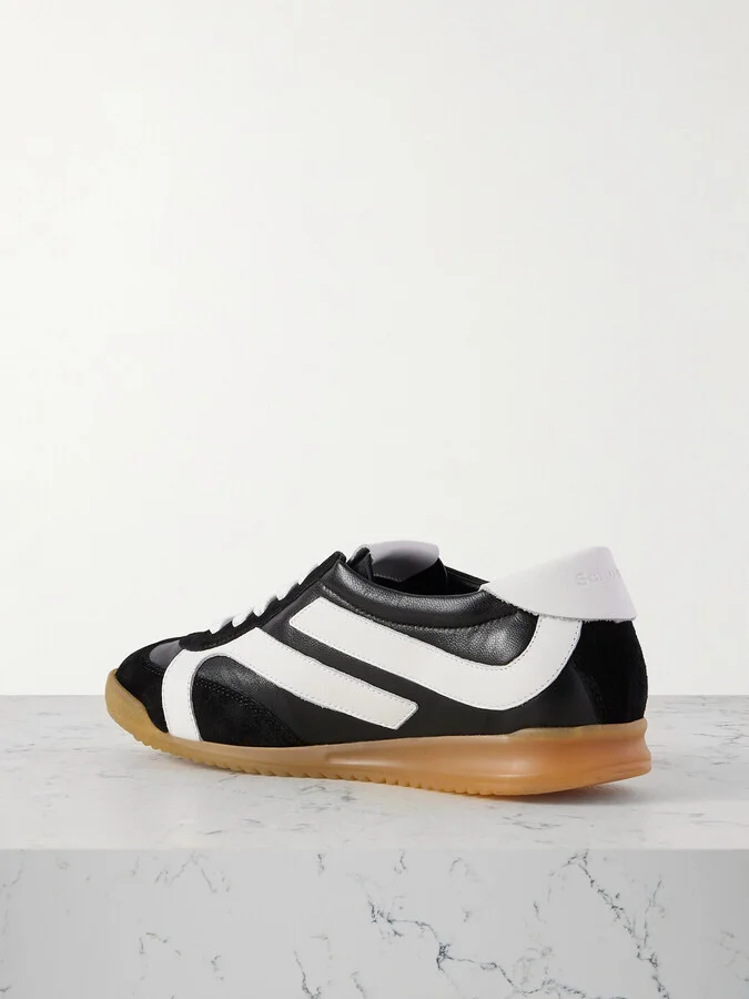 Proenza Schouler - Track Paneled Suede-trimmed Leather Sneakers - Black - Image 3