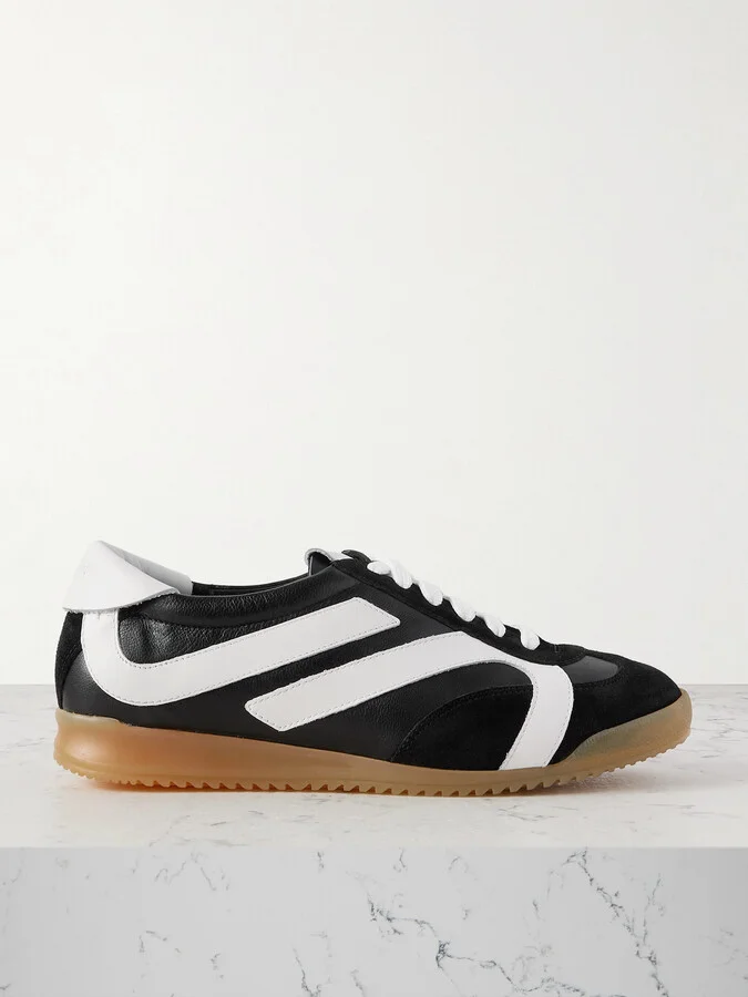 Proenza Schouler - Track Paneled Suede-trimmed Leather Sneakers - Black
