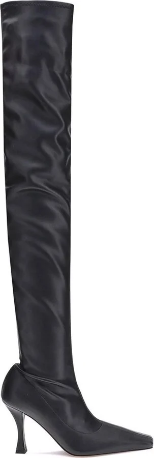 Proenza Schouler Trap Square-Toe Knee-High Boots