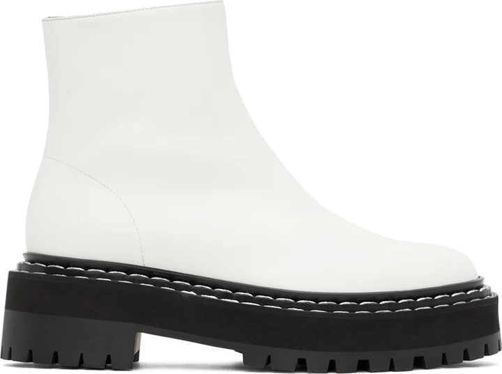 Proenza Schouler White Lug Sole Platform Boots