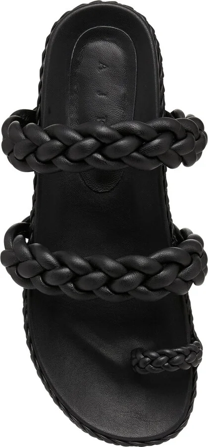 Promenade Braided Chunky Slide In Colour Black Size 35 - Image 4