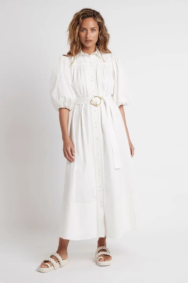 Promenade Braided Chunky Slide In Colour White Size 36 - Image 3