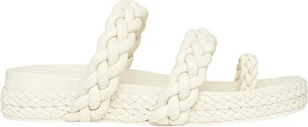 Promenade Braided Chunky Slide In Colour White Size 36 - Image 5